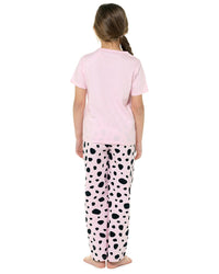 Foxbury Girls Pink Dalmation Long Pyjamas