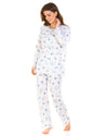 La Marquise Womens Two Flowers Cuddleknit Pyjamas