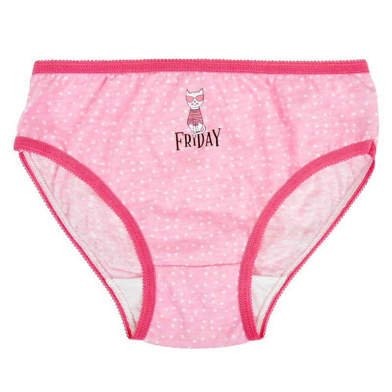 Tom Franks Girls 7 Pack Days of the Week Briefs