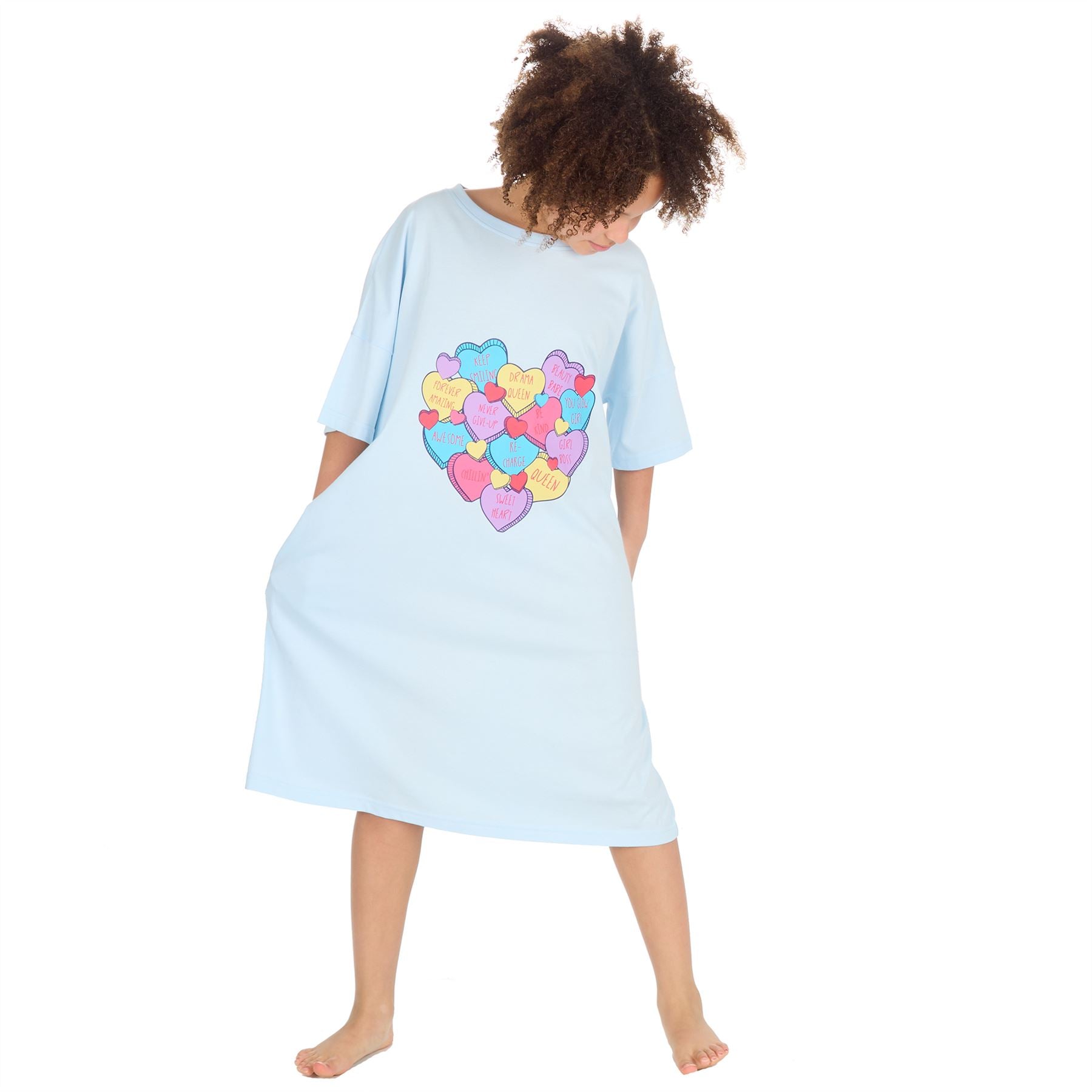 Red Melon Girls Oversized Sleep T-Shirt