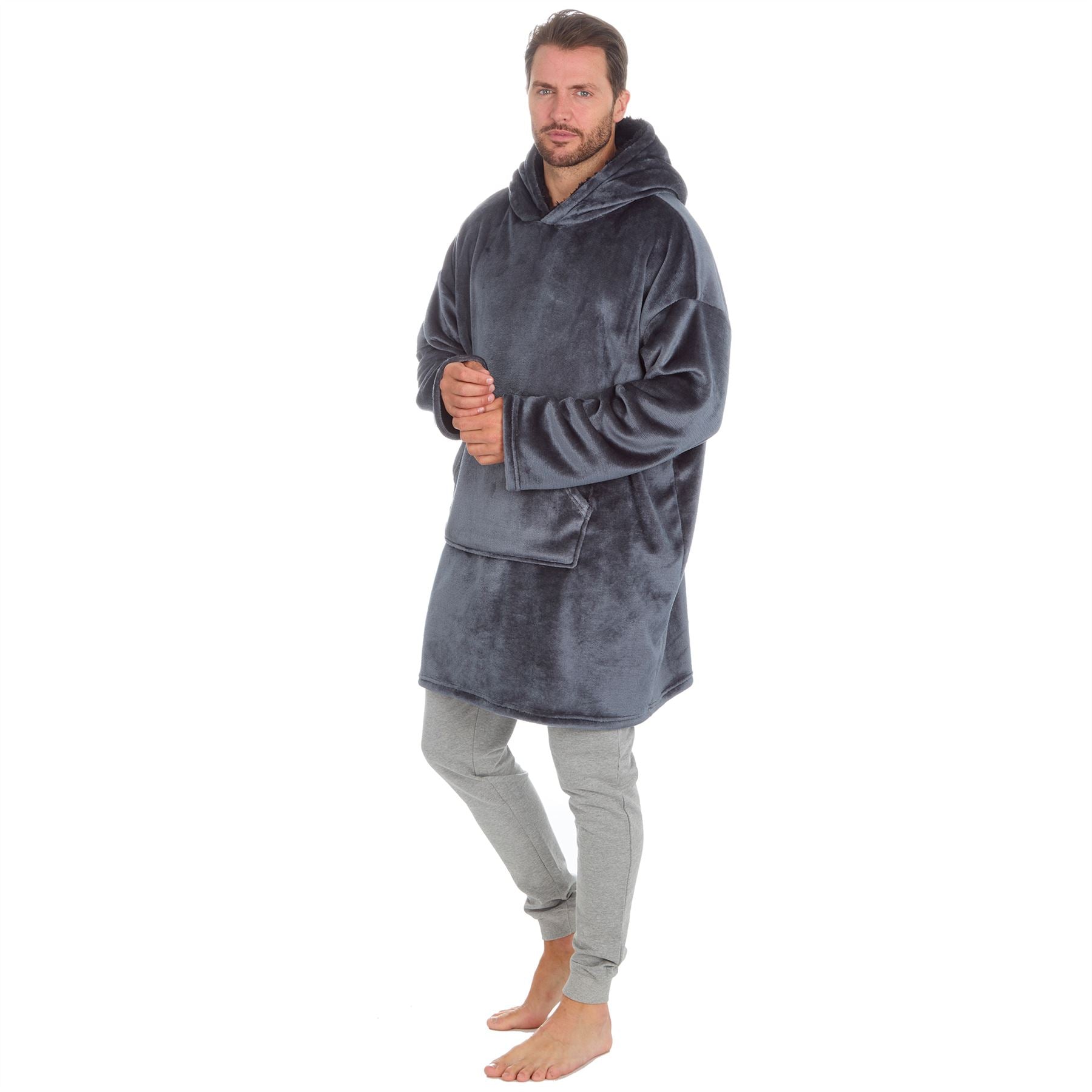 Huggable Mens Polished Fleece Oversized Hoodie