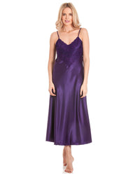 Lady Olga Womens Satin Long Nightdress