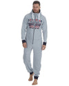 Mens Varsity Fleece Hooded Onesie