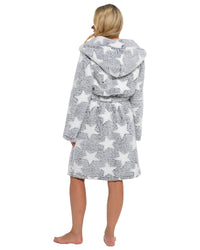 Slumber Hut Womens Star Print Borg Dressing Gown