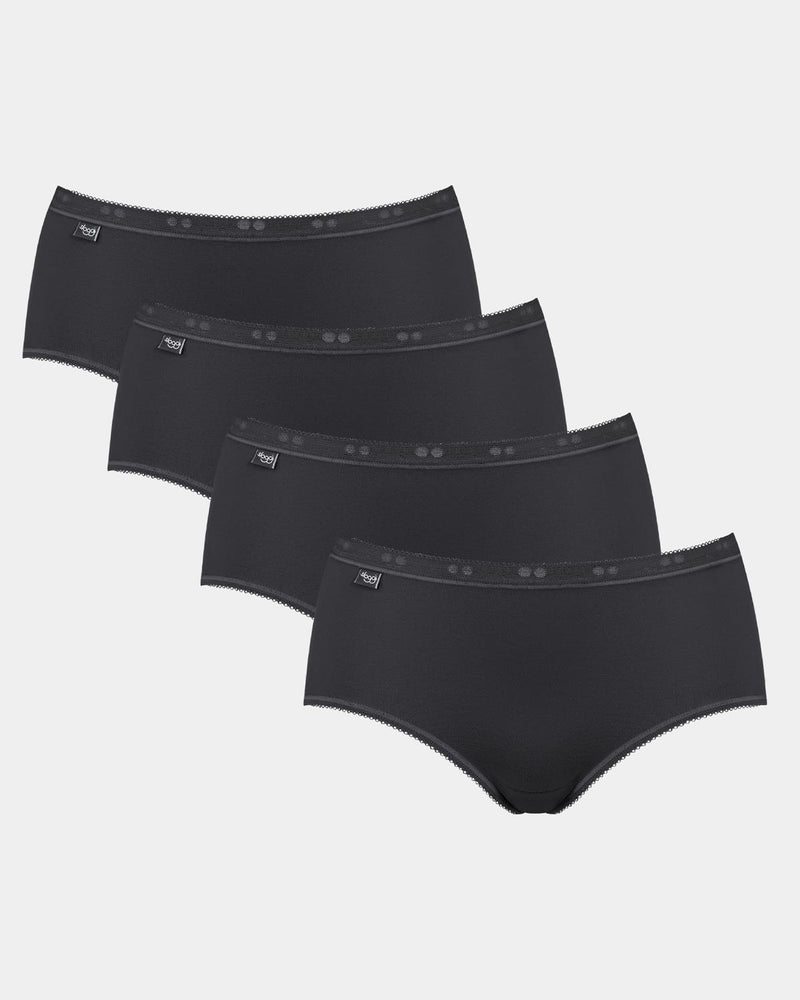 Sloggi Womens 4 Pack Basic+ Cotton Midi Brief