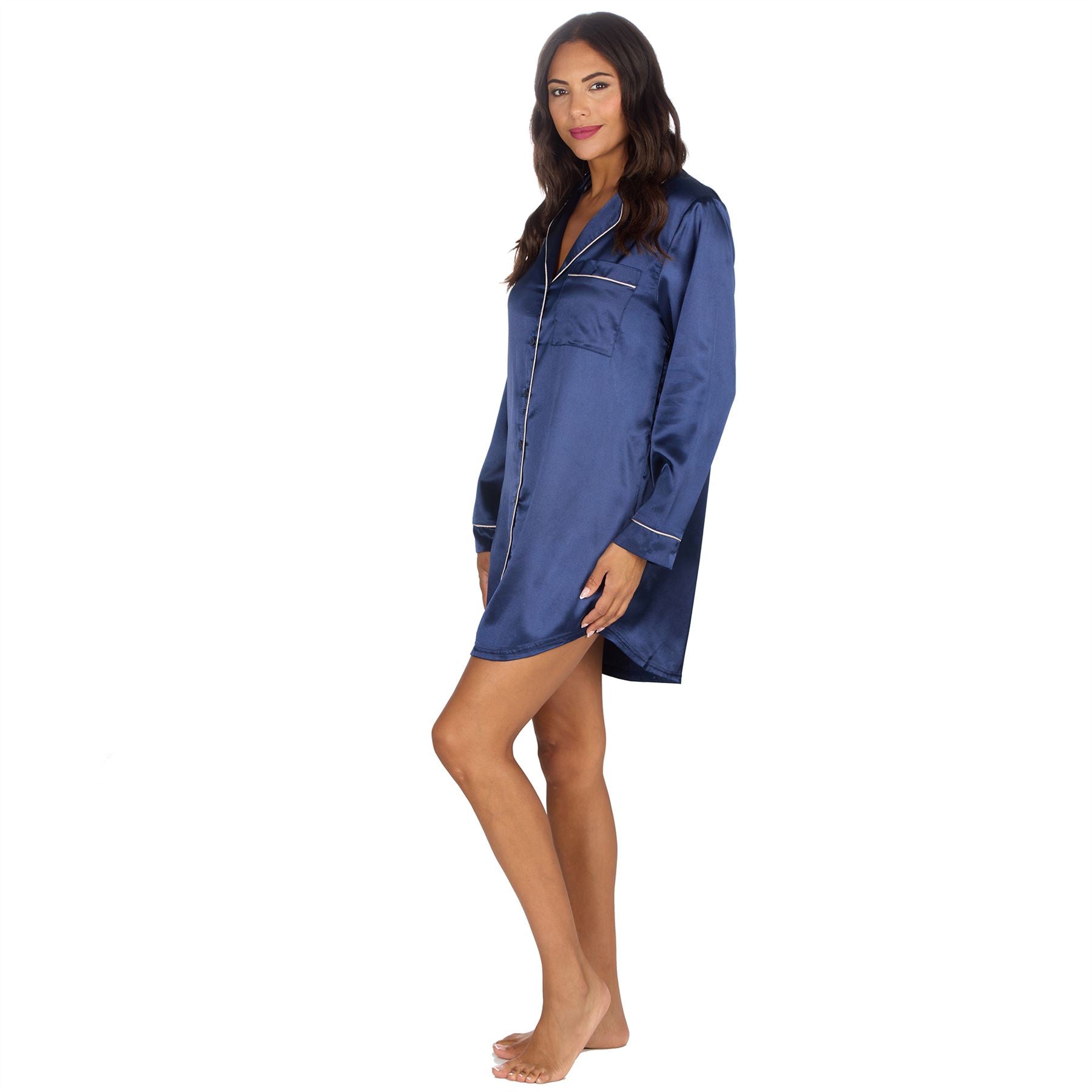 Slumber Party Womens Satin Nightshirt