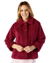 Slenderella Womens Waffle Fleece Button Bed Jacket