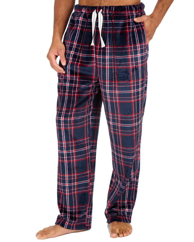 Cargo Bay Mens Polished Fleece Check Lounge Pants