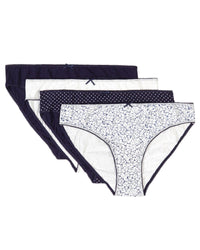 Slenders by Slenderella Womens 4 Pack Cotton Mini Brief