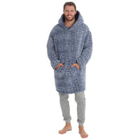 Huggable Mens Sherpa Fleece Oversized Blanket Hoodie