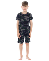 Slumber Hut Boys Black Camo Short Pyjamas