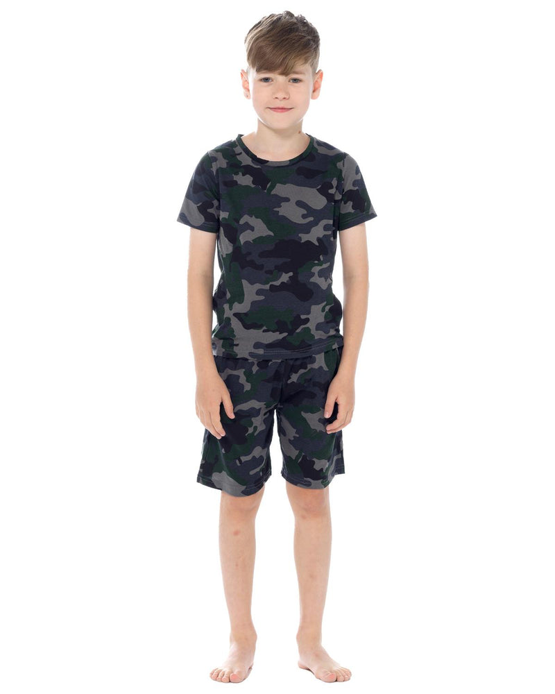 Slumber Hut Boys Black Camo Short Pyjamas