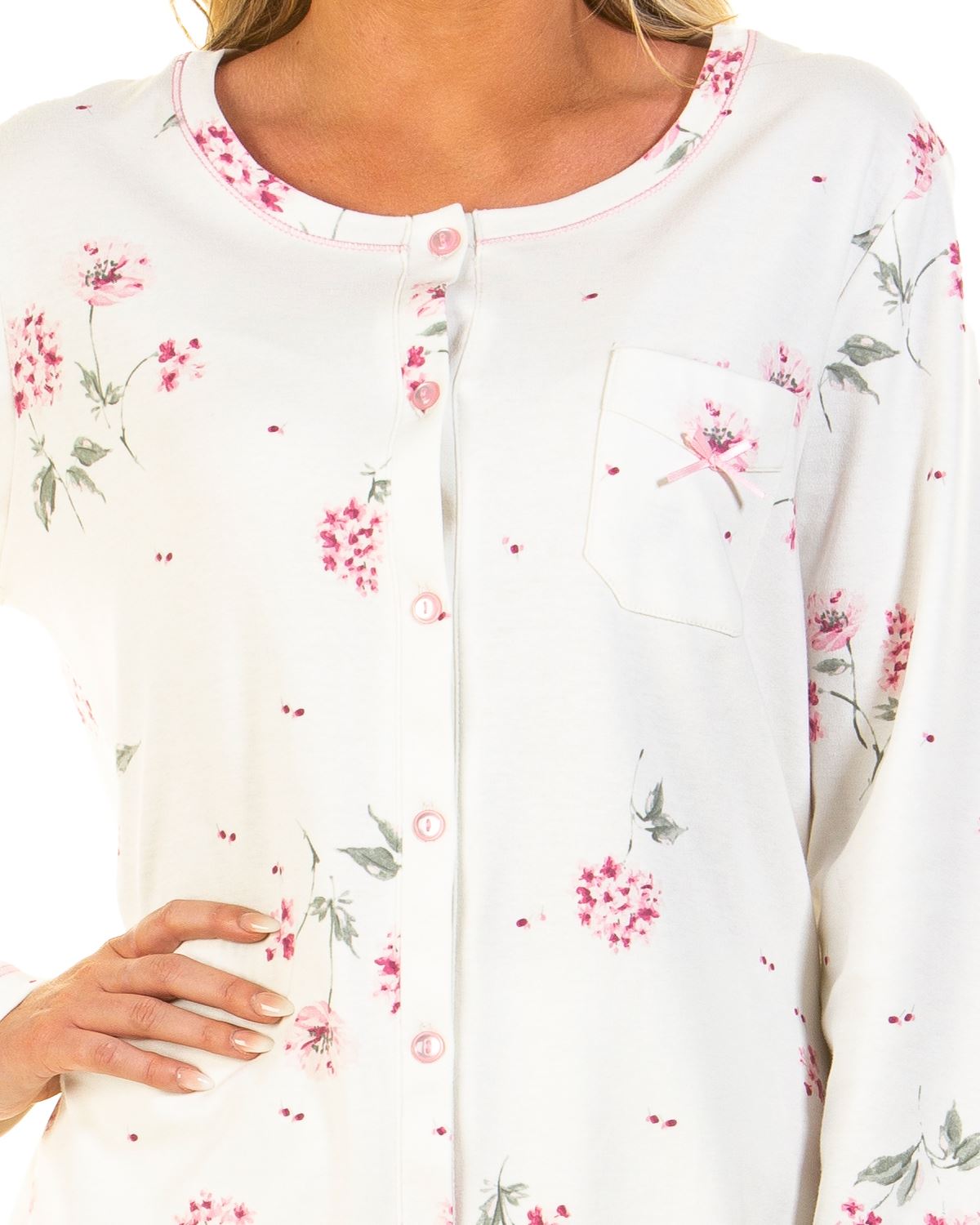 Sue Marks Womens Florence Floral Button Pyjamas