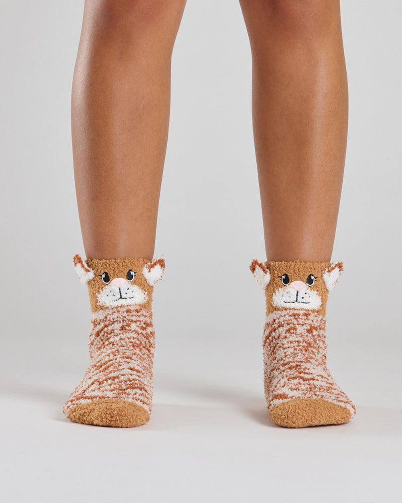 Loungeable Womens Tiger Cosy Socks In Gift Box