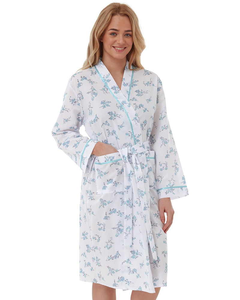 Lady Olga Womens Floral Woven Dressing Gown