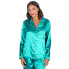 Slumber Party Womens Satin Long Pyjamas