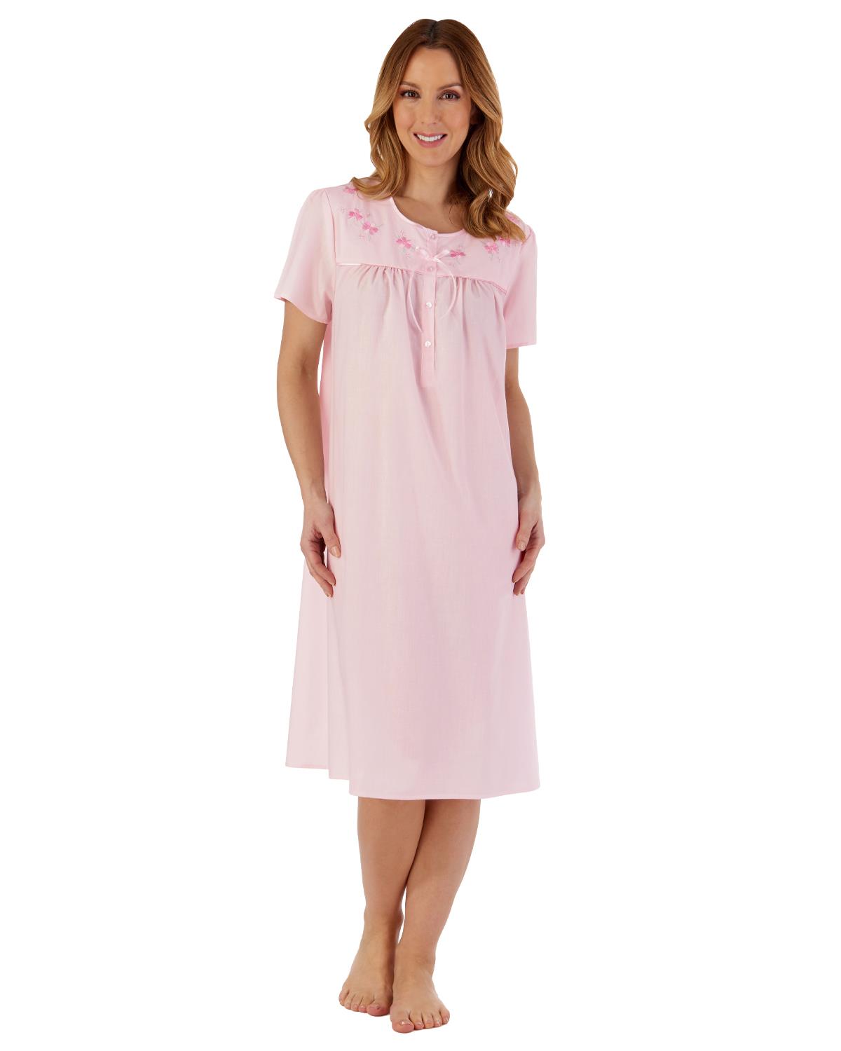 Slenderella Womens Polycotton Short Sleeve Nightdress