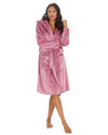 Forever Dreaming Womens Polished Hooded Dressing Gown