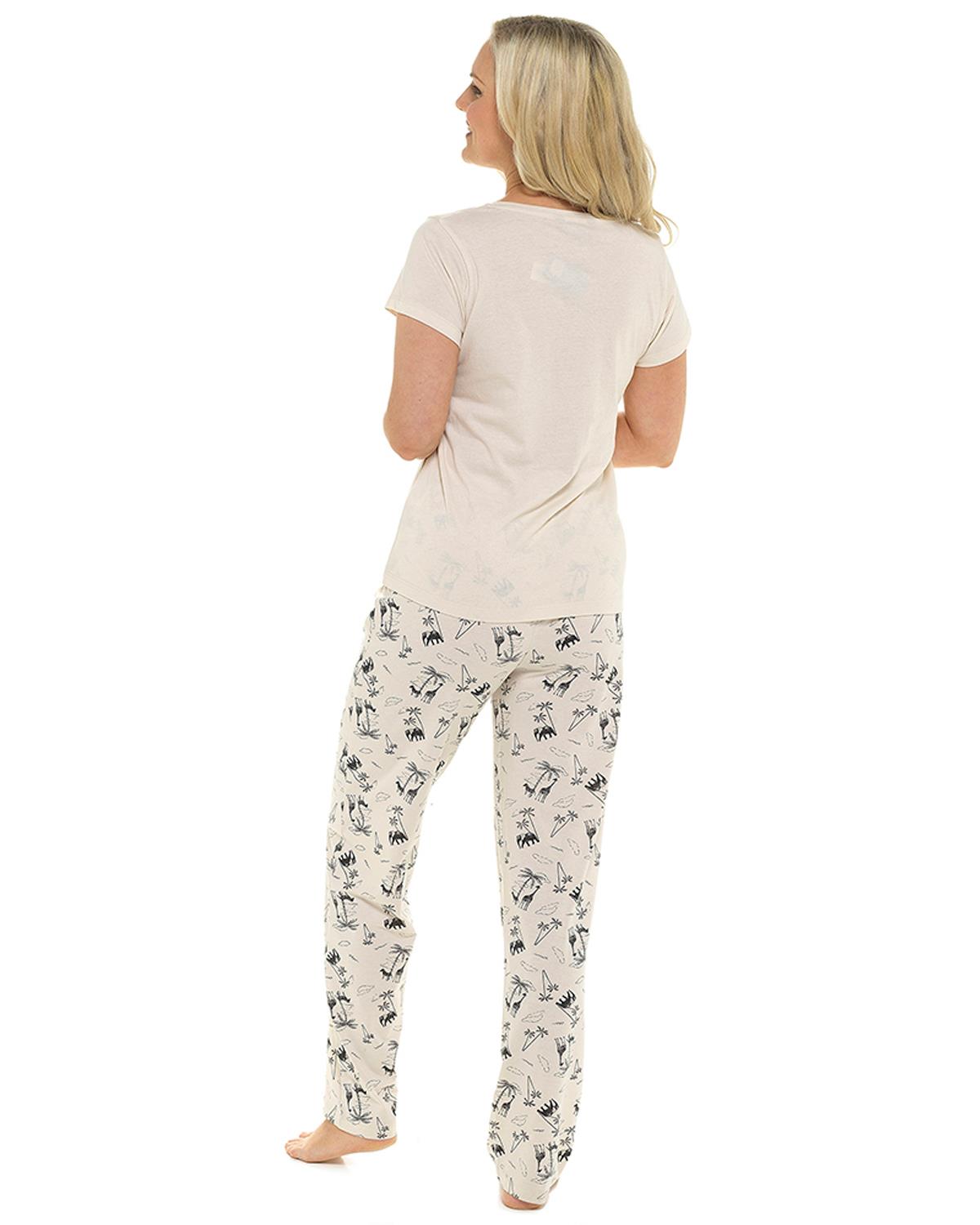 Foxbury Womens Oatmeal Safari Pyjamas