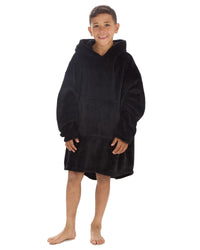 Huggable Kids Plain Oversized Fleece Hoodie