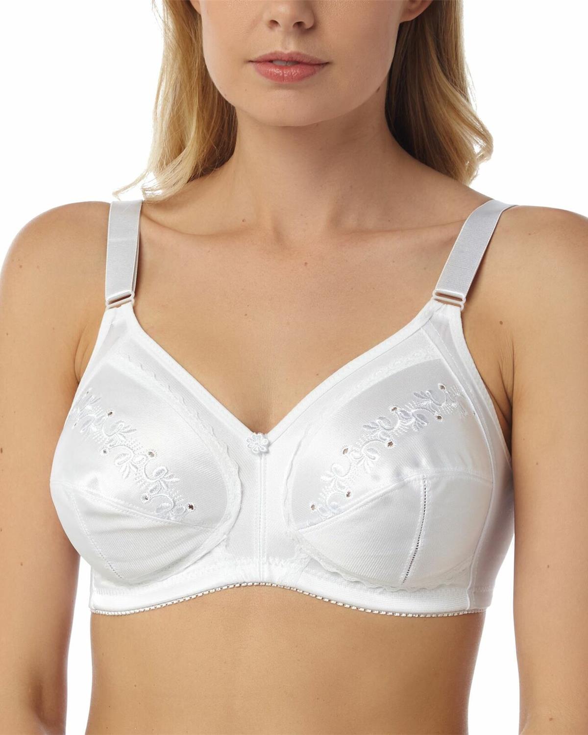 Marlon Womens Embroidered Cup Satin Wireless Bra