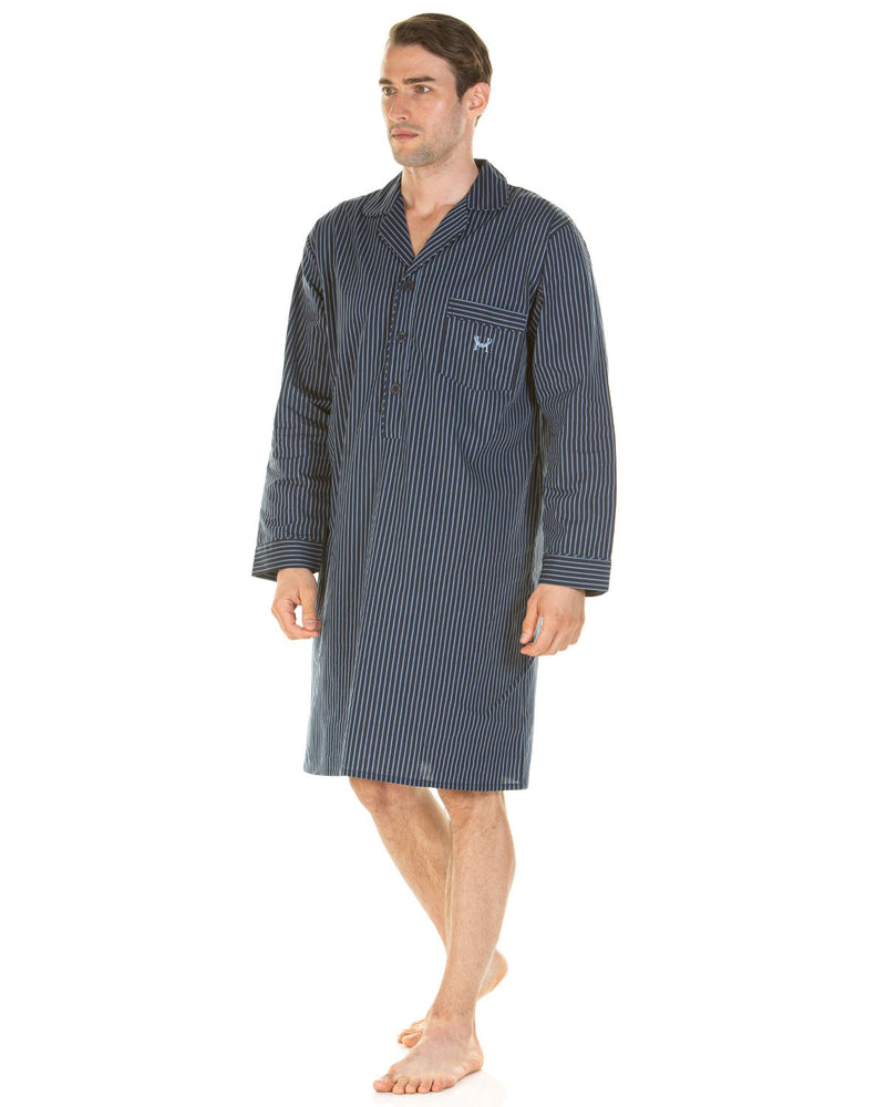 Haigman Mens 100% Poplin Cotton Nightshirt