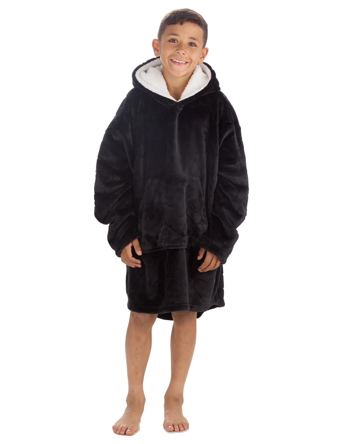 Huggable Kids Embossed Gaming Oversized Hoodie