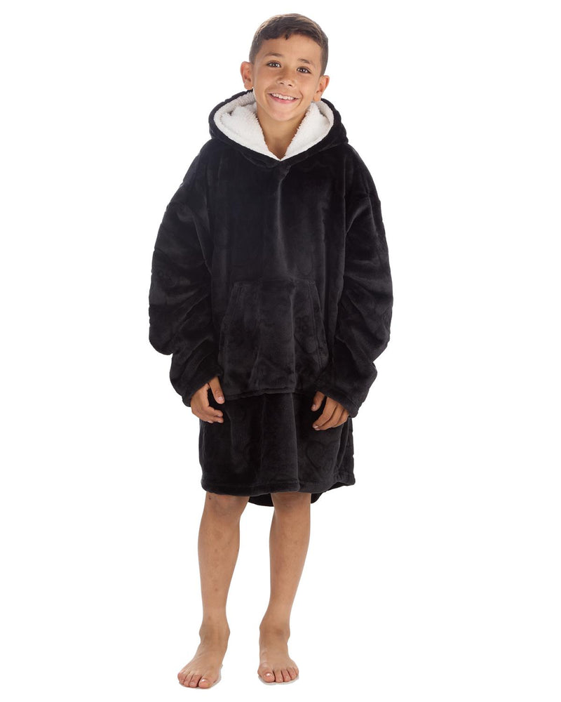 Huggable Kids Embossed Gaming Oversized Hoodie