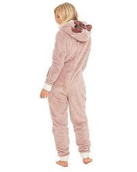 Slumber Hut Womens Shaggy Fleece Pug Onesie