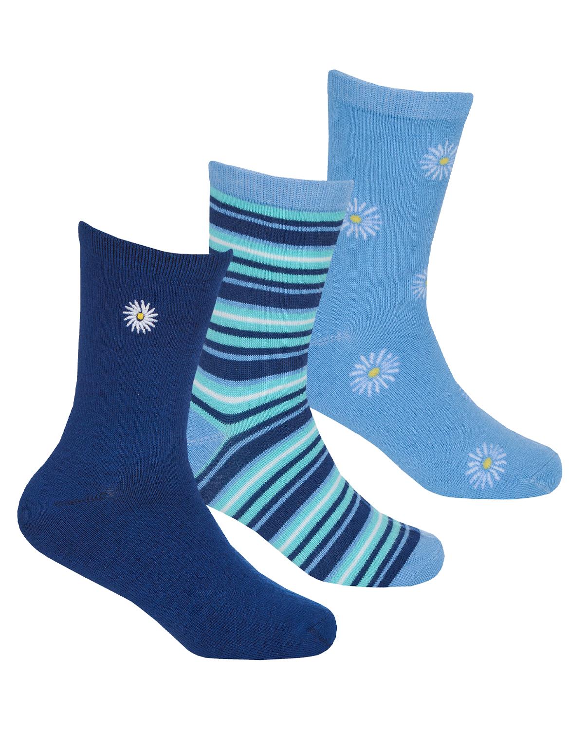 6 Pairs Girls Bamboo Bee & Floral Socks