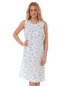 Lady Olga Womens Sleeveless Floral Woven Nightie