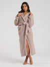 Loungeable Womens Mink Borg Maxi Dressing Gown