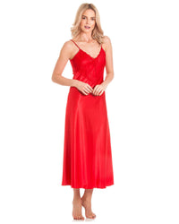 Lady Olga Womens Satin Long Nightdress