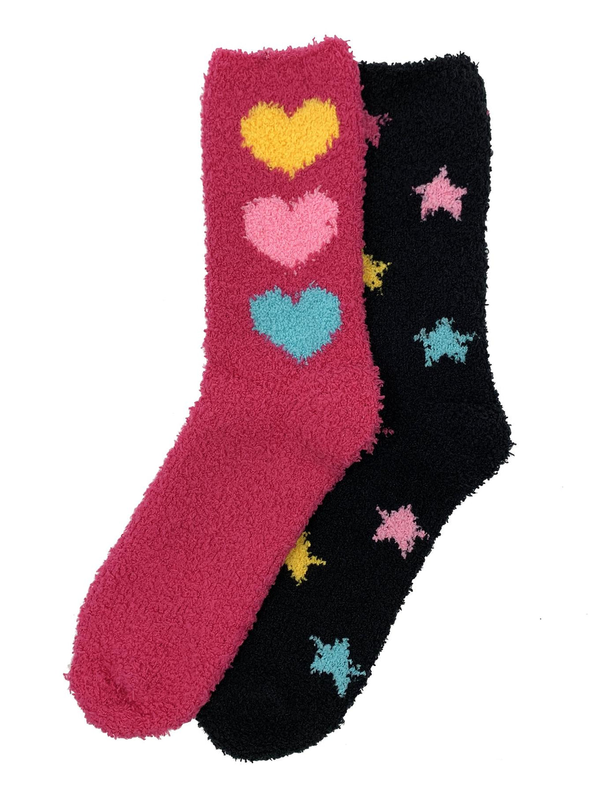 Nice Socks Womens 2 Pack Star & Heart Cosy Socks