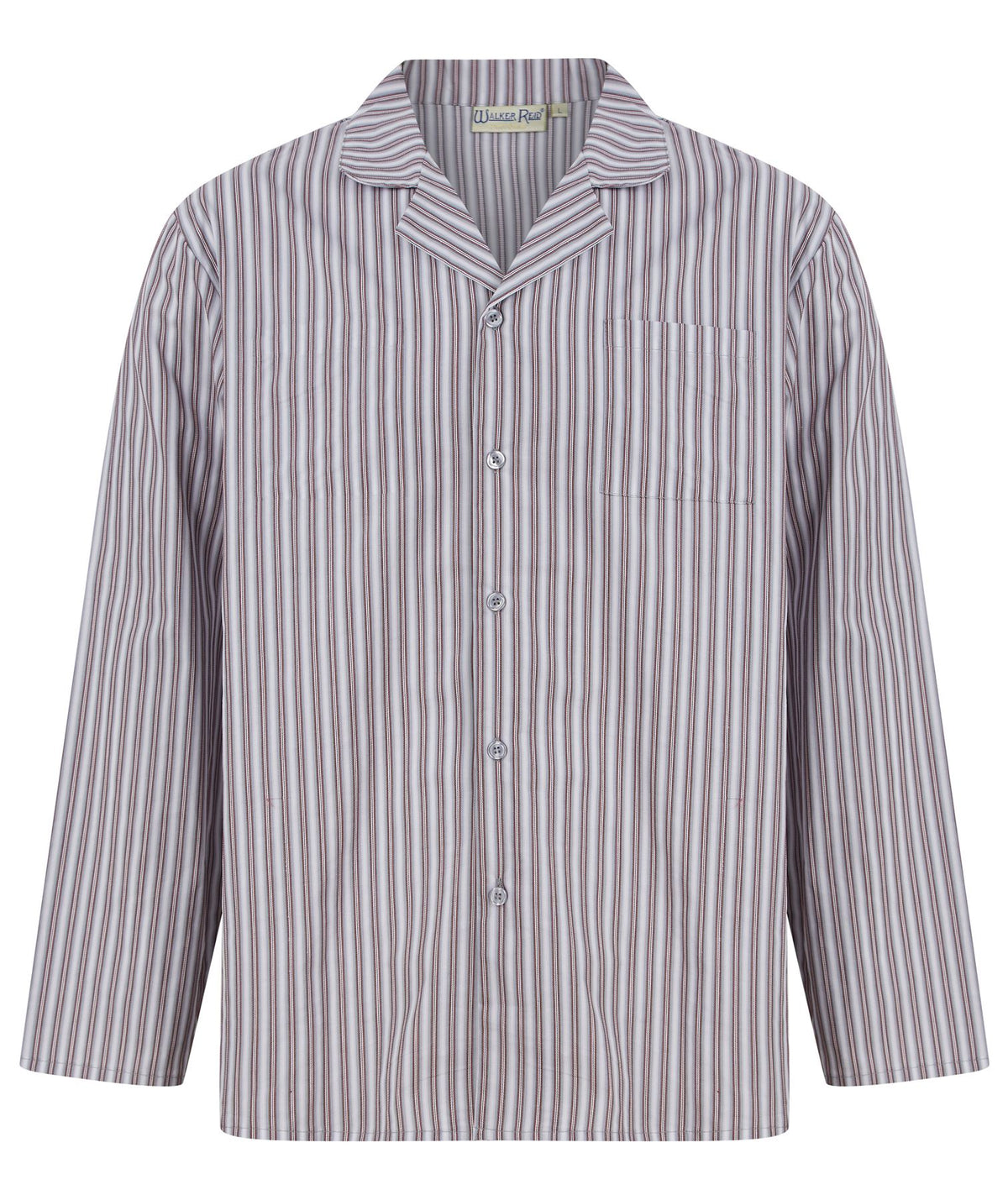 Walker Reid Mens Woven Cotton Stripe Tailored Pyjamas