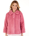 Slenderella Womens Waffle Fleece Button Bed Jacket