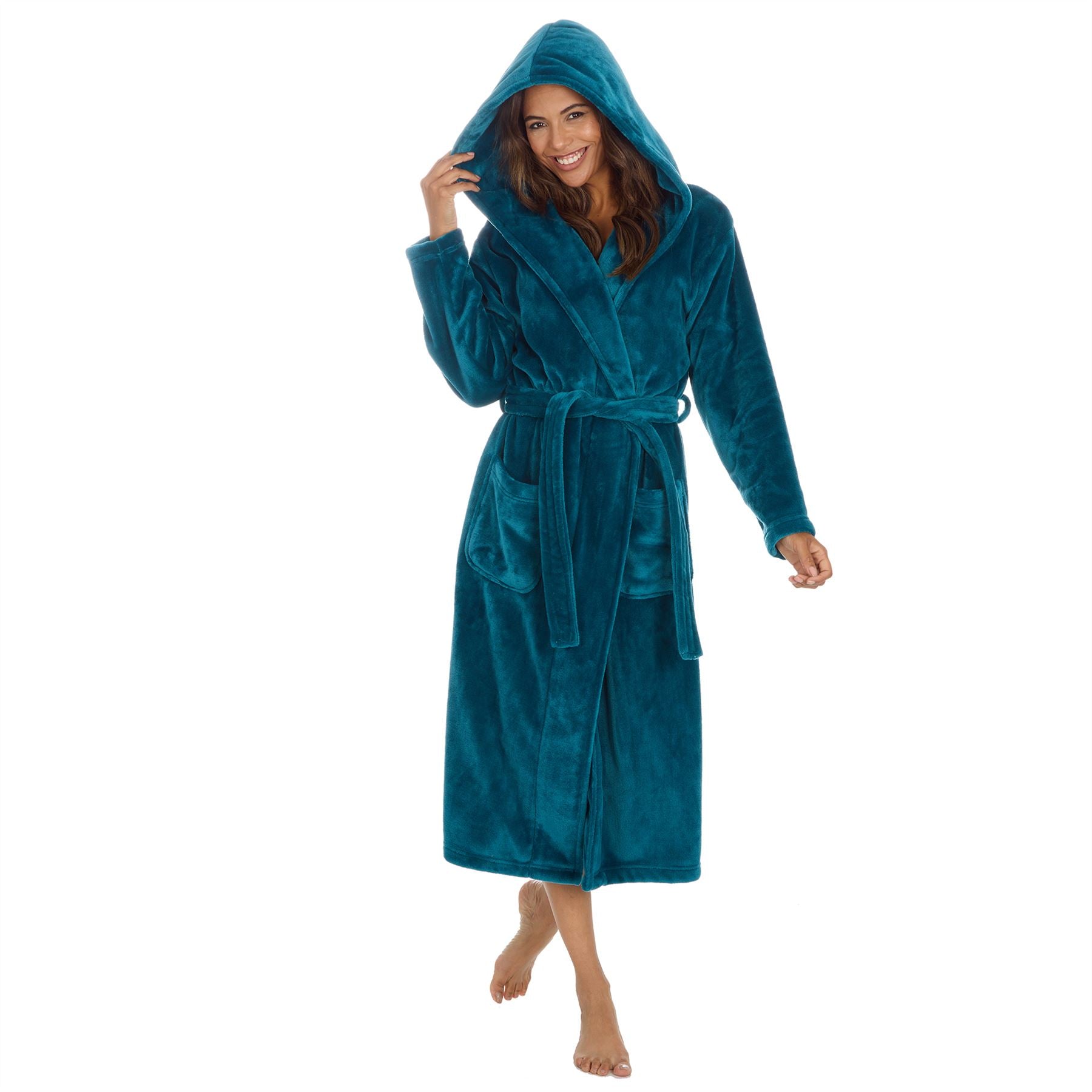 Forever Dreaming Womens Shimmer Fleece Dressing Gown