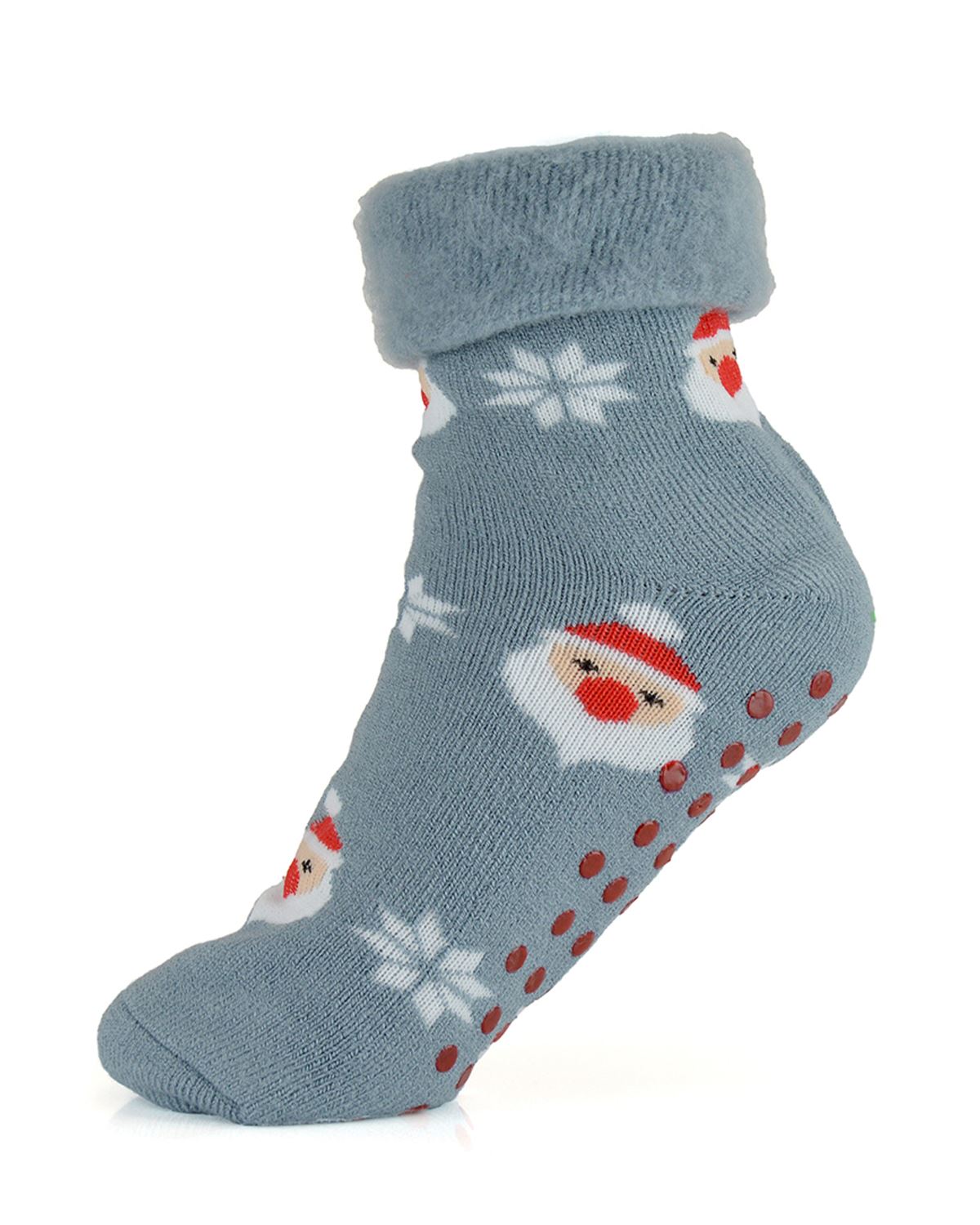 3 Pack Womens Christmas Brushed Bed Socks