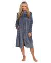 Slumber Hut Womens Wave Effect Zip Dressing Gown