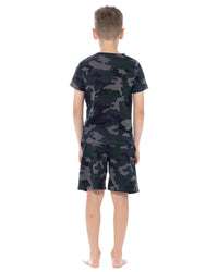 Slumber Hut Boys Black Camo Short Pyjamas