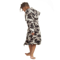 Boys Grey Camo Dressing Gown