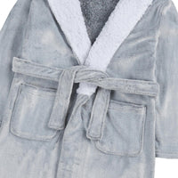 Girls Grey Frosted Dressing Gown