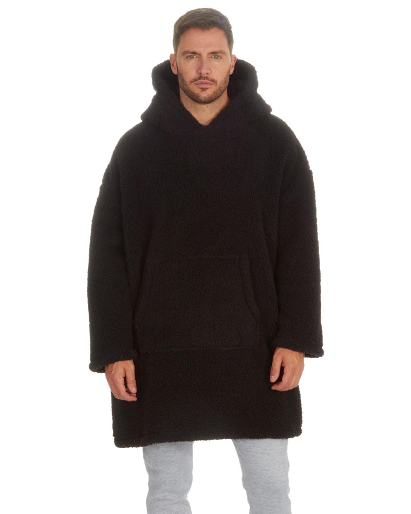 Huggable Mens Borg Fleece Oversized Hoodie