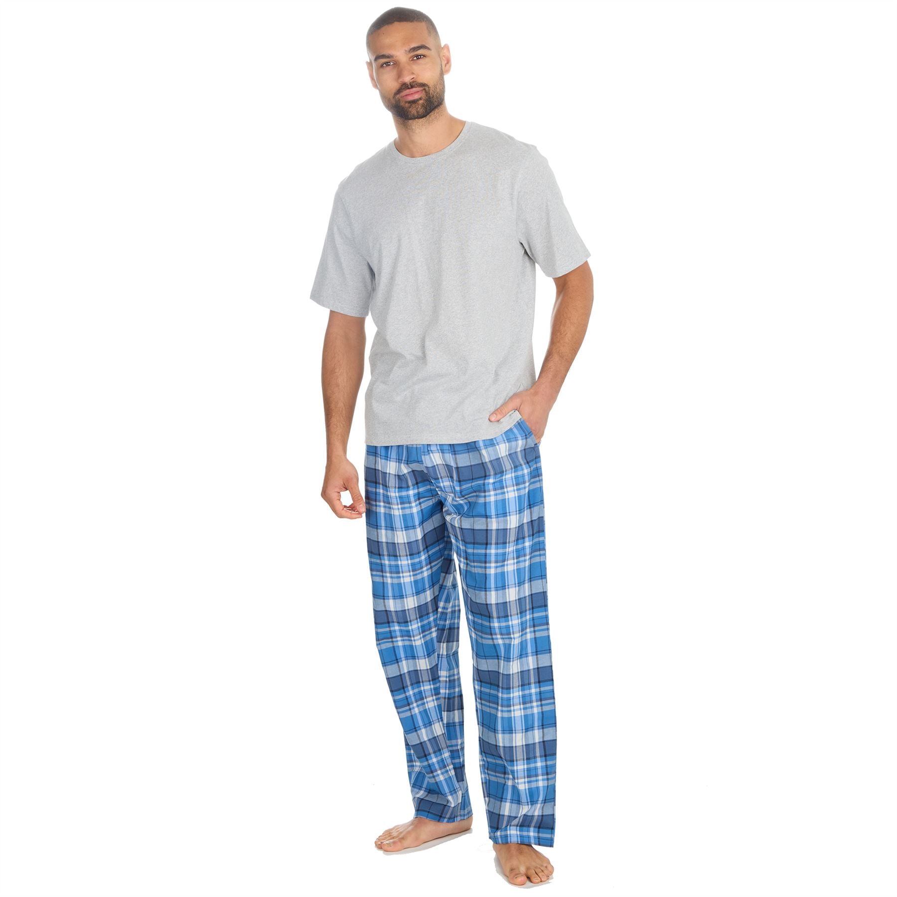 Cargo Bay Mens Short Sleeve Check Pyjamas