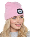 Womens LED Light Knitted Beanie Hat