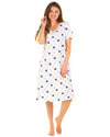 Sue Marks Womens Misty Dots Short Sleeve Nightie