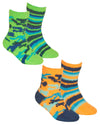 4 Pairs Boys Orange & Green Camo Cosy Socks