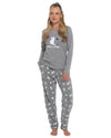 Slumber Hut Womens Jersey Grey Cat Pyjamas