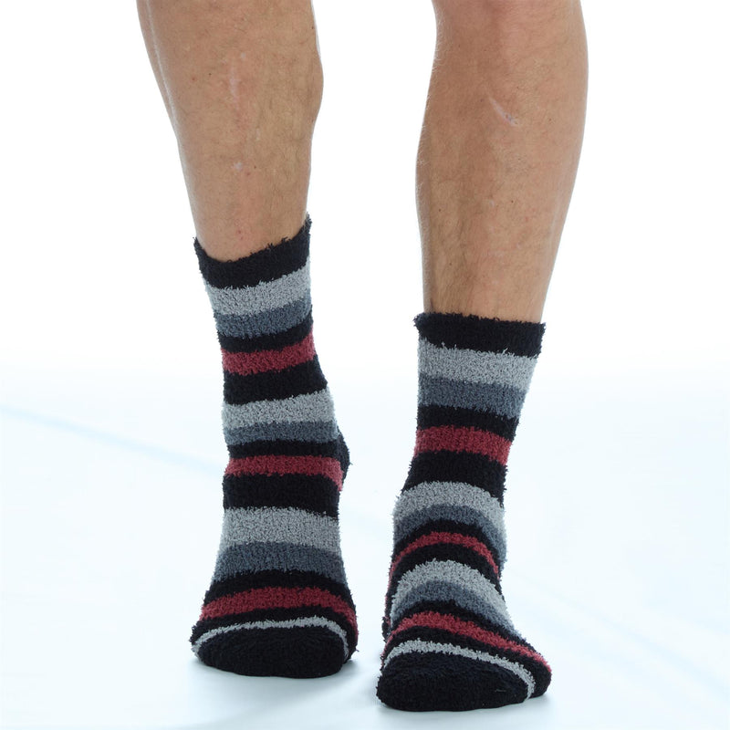 Pierre Roche Mens 4 Pack Striped Lounge Socks