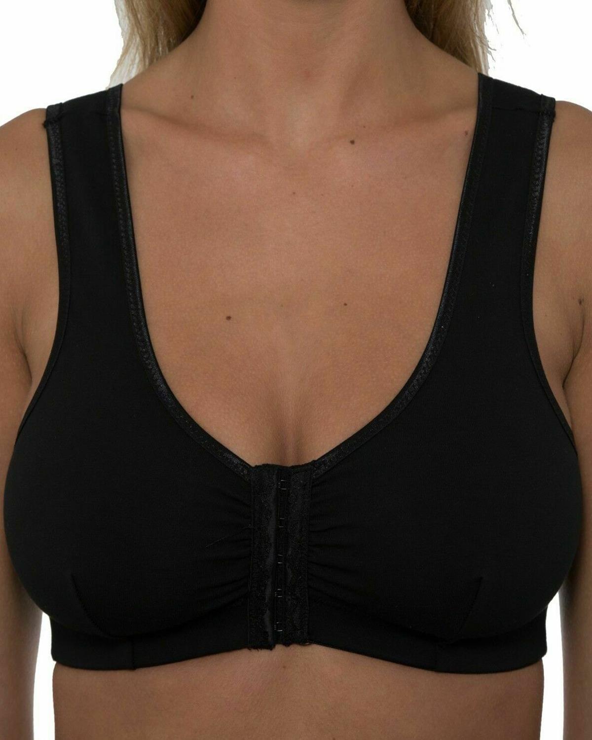 Gemm Womens Cotton Front Fastening Wireless Bra